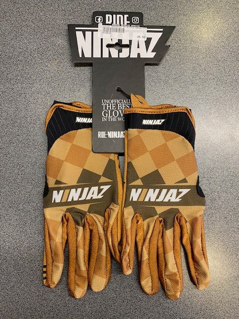 harlekin handschuhe NINJAZ HARLEKIN GLOVES BROWN/GOLD – Bakens Motoren