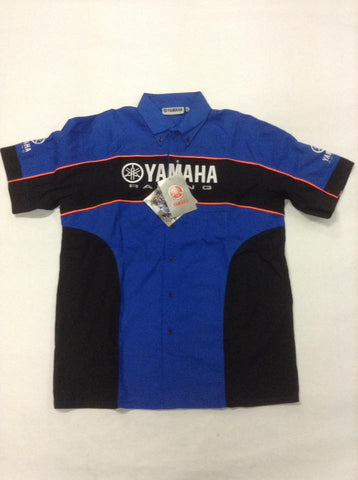 YAMAHA PADDOCK SHIRT BLUE BLACK XL