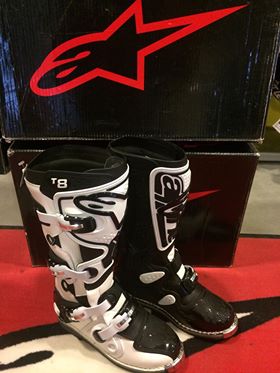 ALPINESTARS TECH 8 WHITE BLACK 42