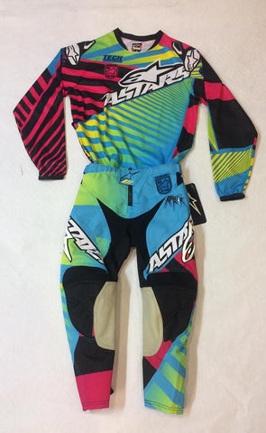 ALPINESTARS RACER YOUTH YELLOW CYAN MAGENTA