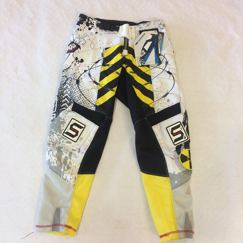 SINISALO SMX CAUTION PANTS KIDS WHITE YELLOW 22