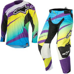 ALPINESTARS TECHSTAR VENOM LIME CYAN PURPLE