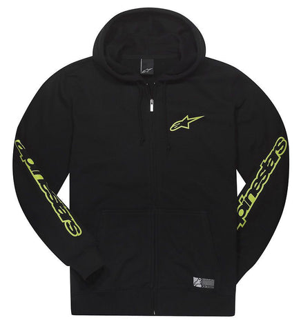 ALPINESTARS SPELLED OUT FLEECE BLACK/GREEN MEDIUM