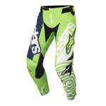 ALPINESTARS RACER VENOM YOUTH GREEN FLUO WHITE DARK BLUE PANTS